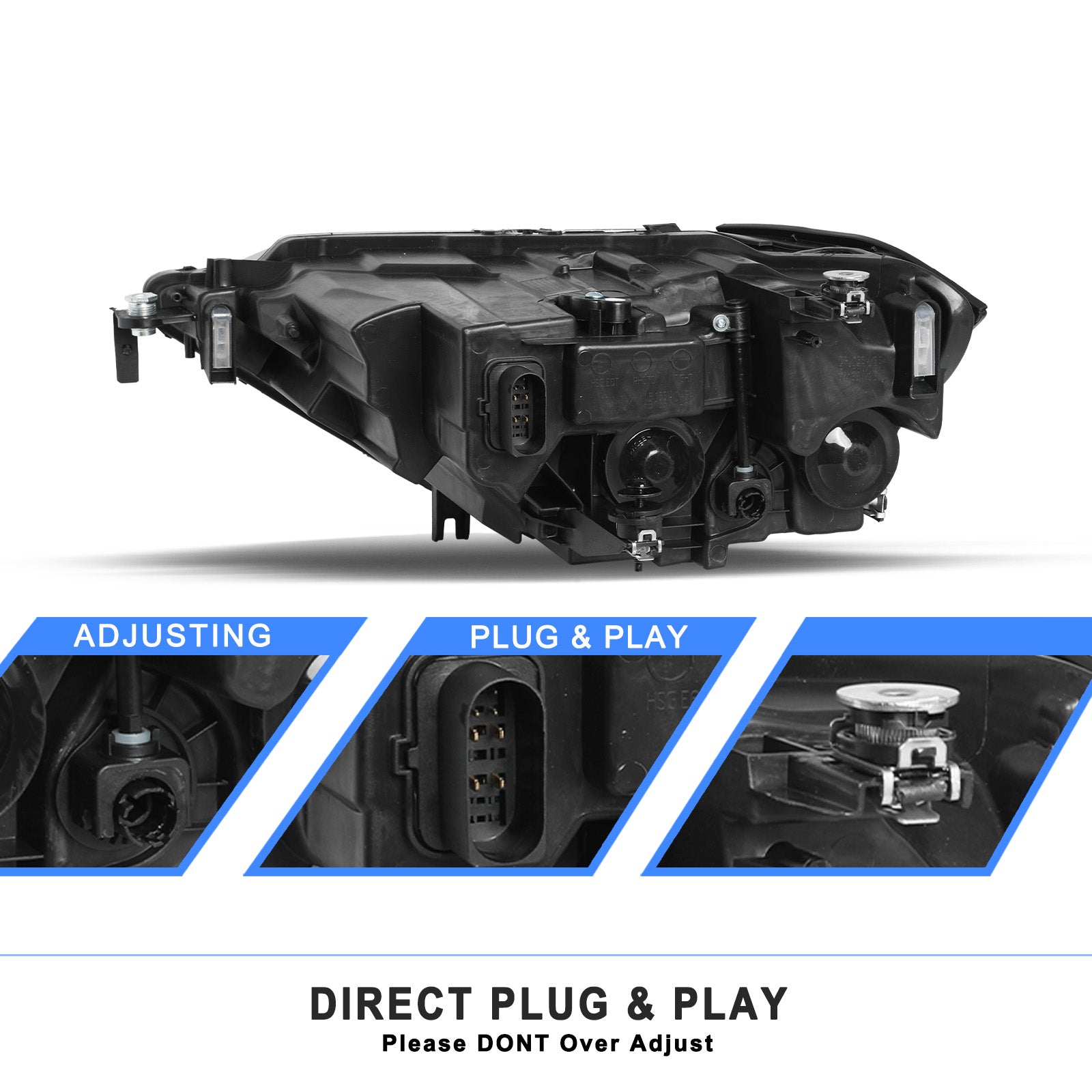 VehicleAid Headlights For 2019-2023 Volkswagen Jetta