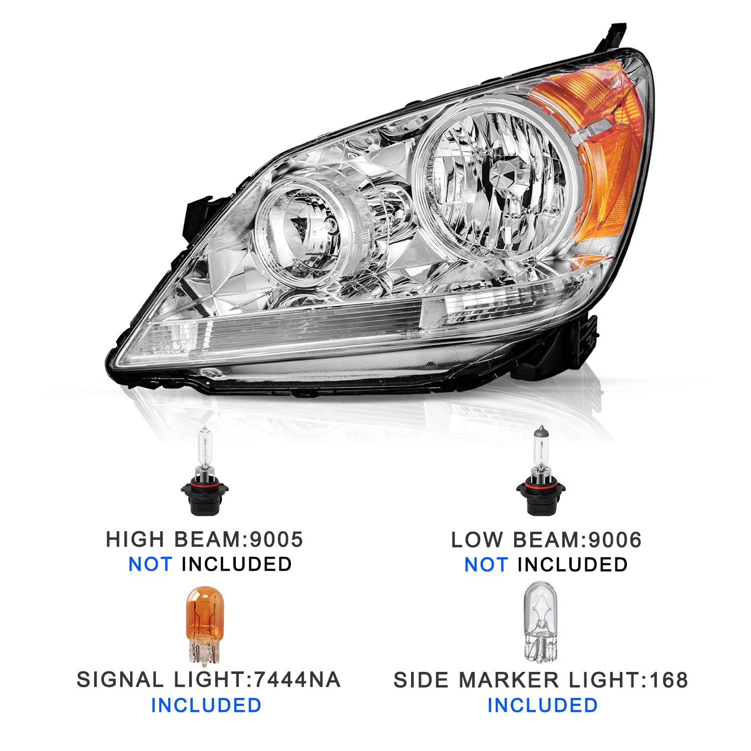 VehicleAid Headlights For 2005-2010 Honda Odyssey