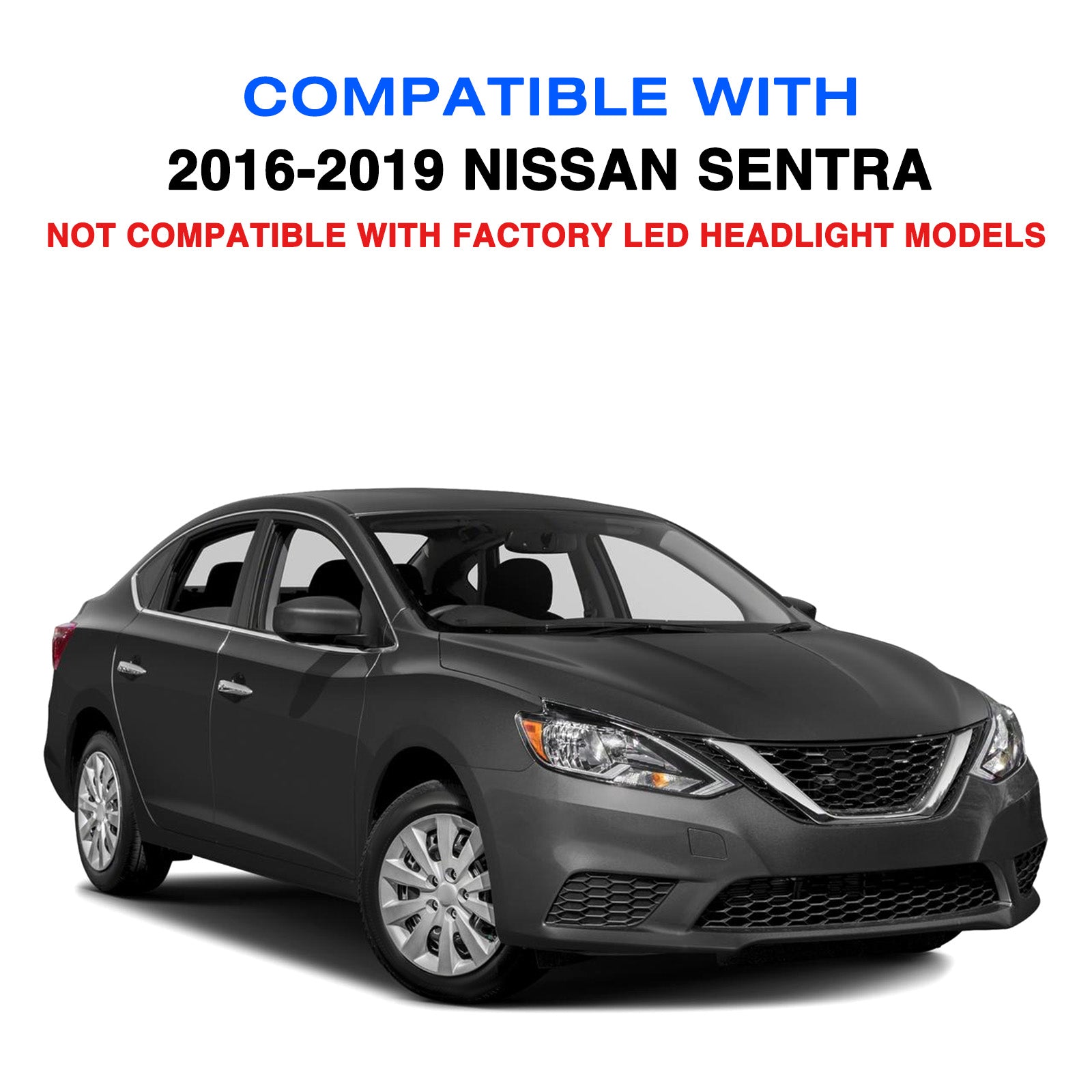 VehicleAid Headlights For 2016-2019 Nissan Sentra