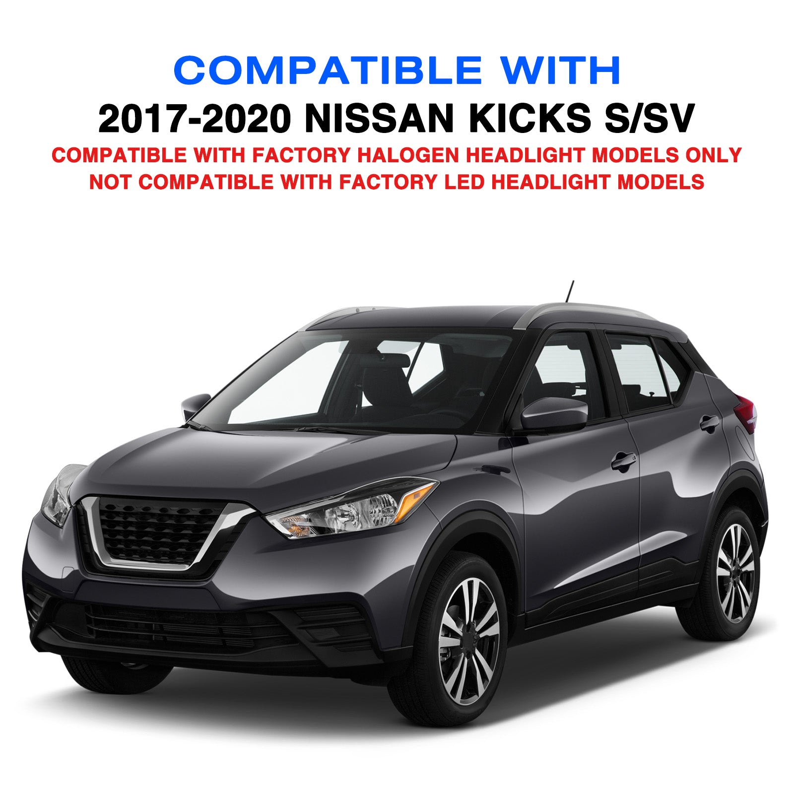 VehicleAid Headlights For 2017-2020 Nissan Kicks S/SV