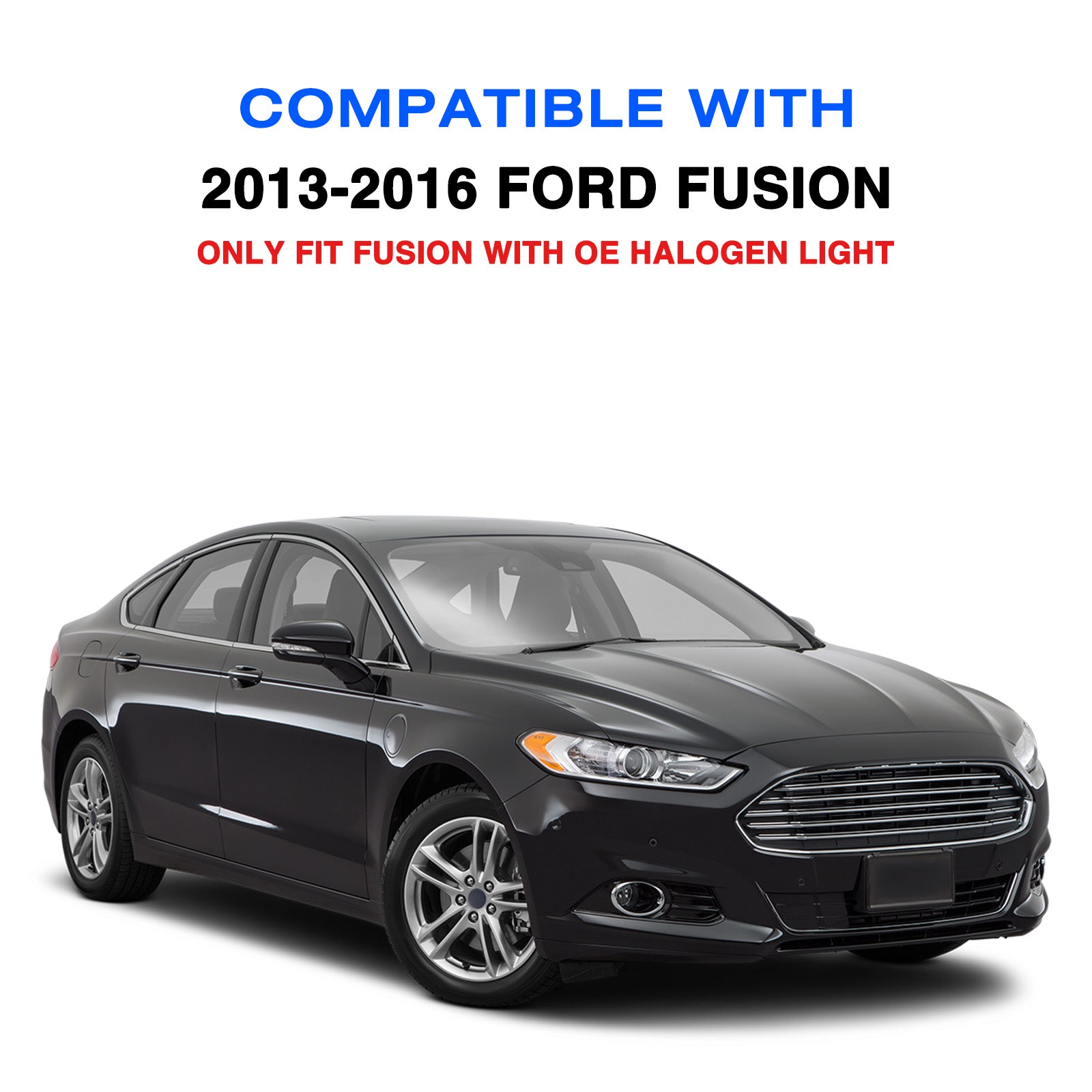 VehicleAid Headlights For 2013-2016 Ford Fusion