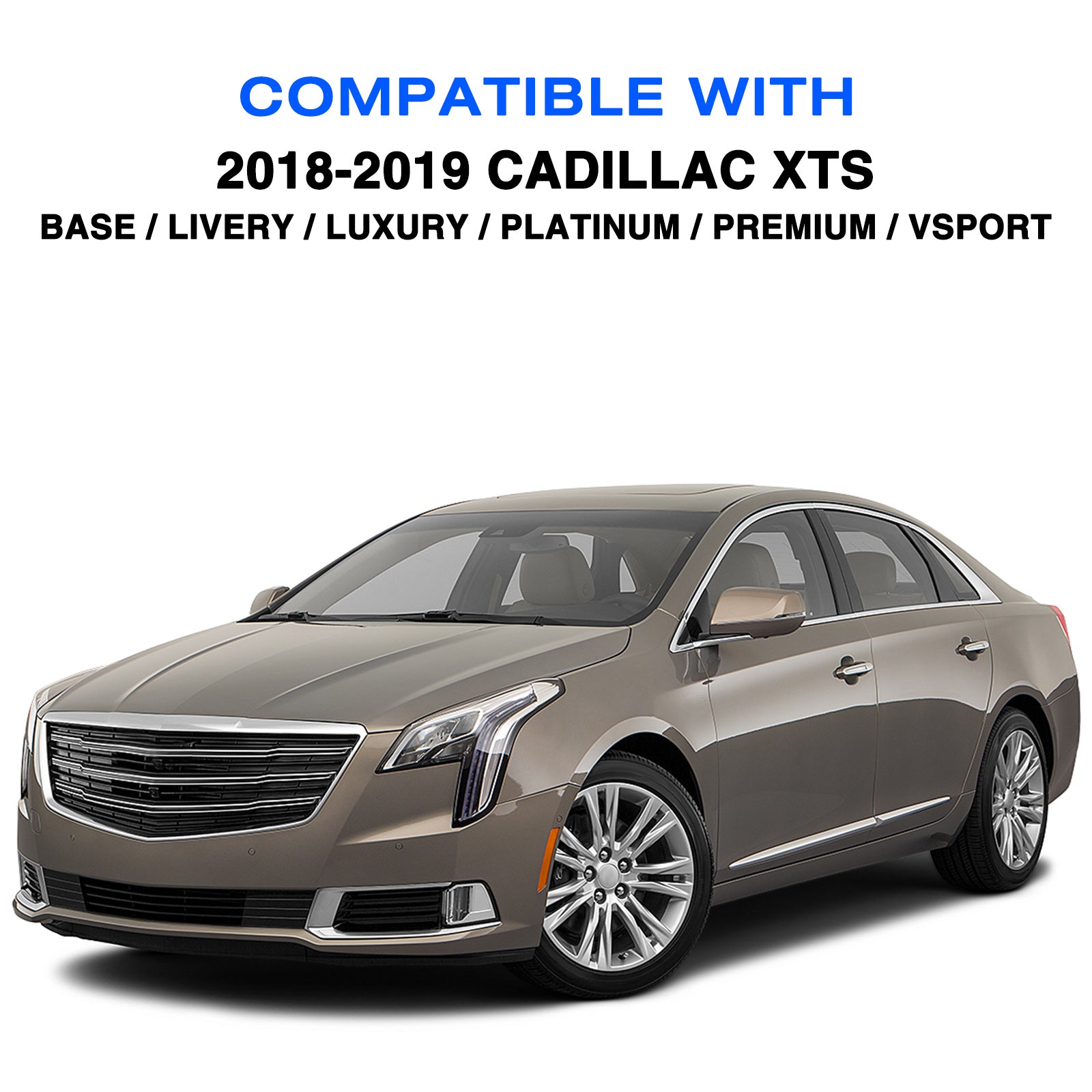 VehicleAid Full LED Headlights For 2018-2019 Cadillac XTS