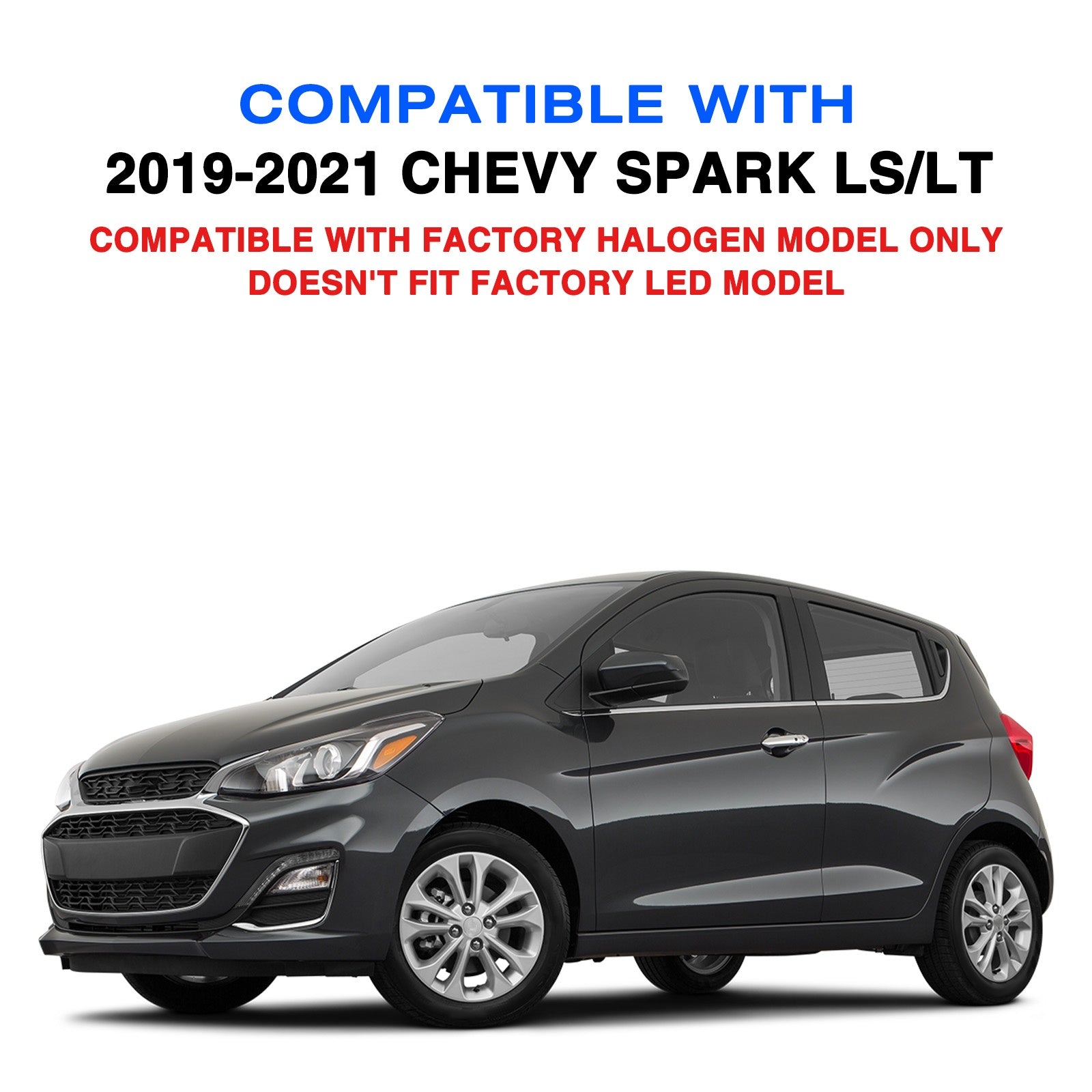 VehicleAid Headlights For 2019-2021 Chevy Spark