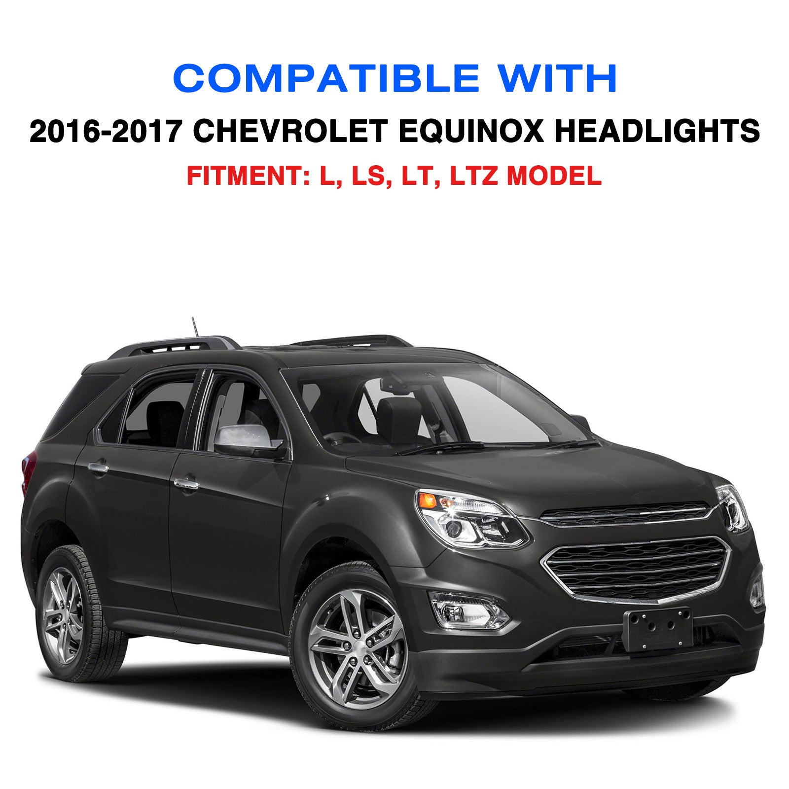 VehicleAid Headlights For 2016-2017 Chevy Equinox