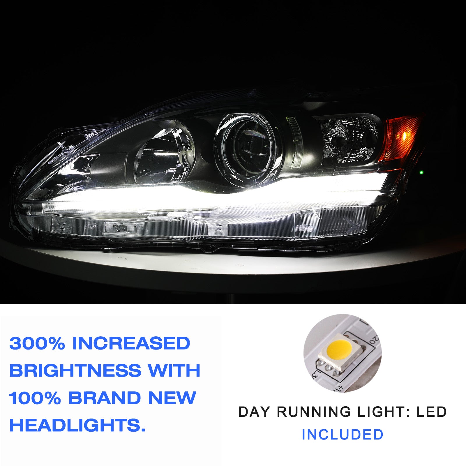 VehicleAid Headlights For 2011-2017 Lexus CT200h