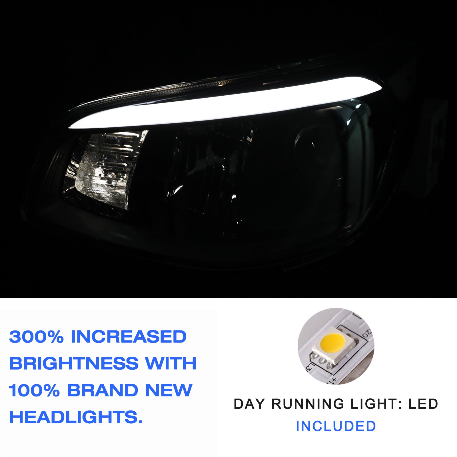 VehicleAid Headlights For 2014-2016 Kia Soul Hatchback