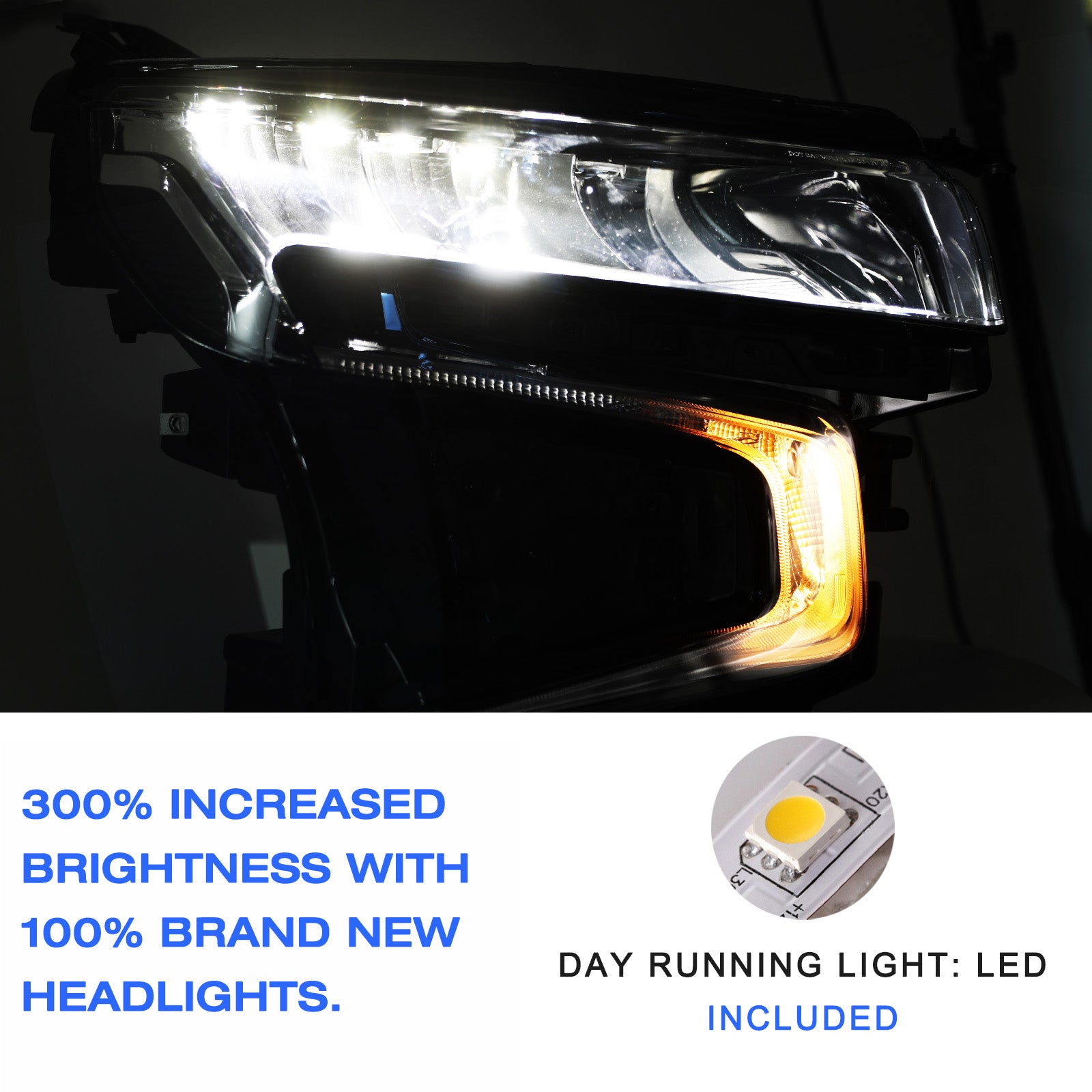 VehicleAid Headlights For 2021-2023 Chevy Suburban