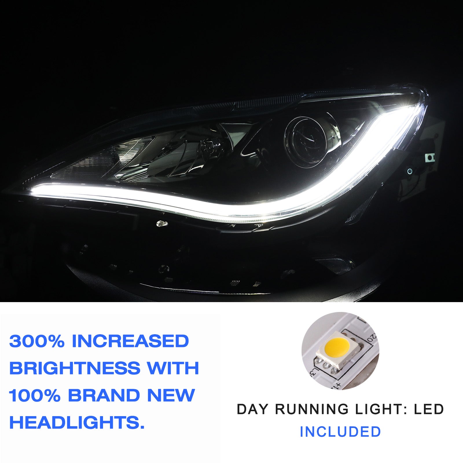 VehicleAid Headlights For 2017-2020 Chrysler Pacifica