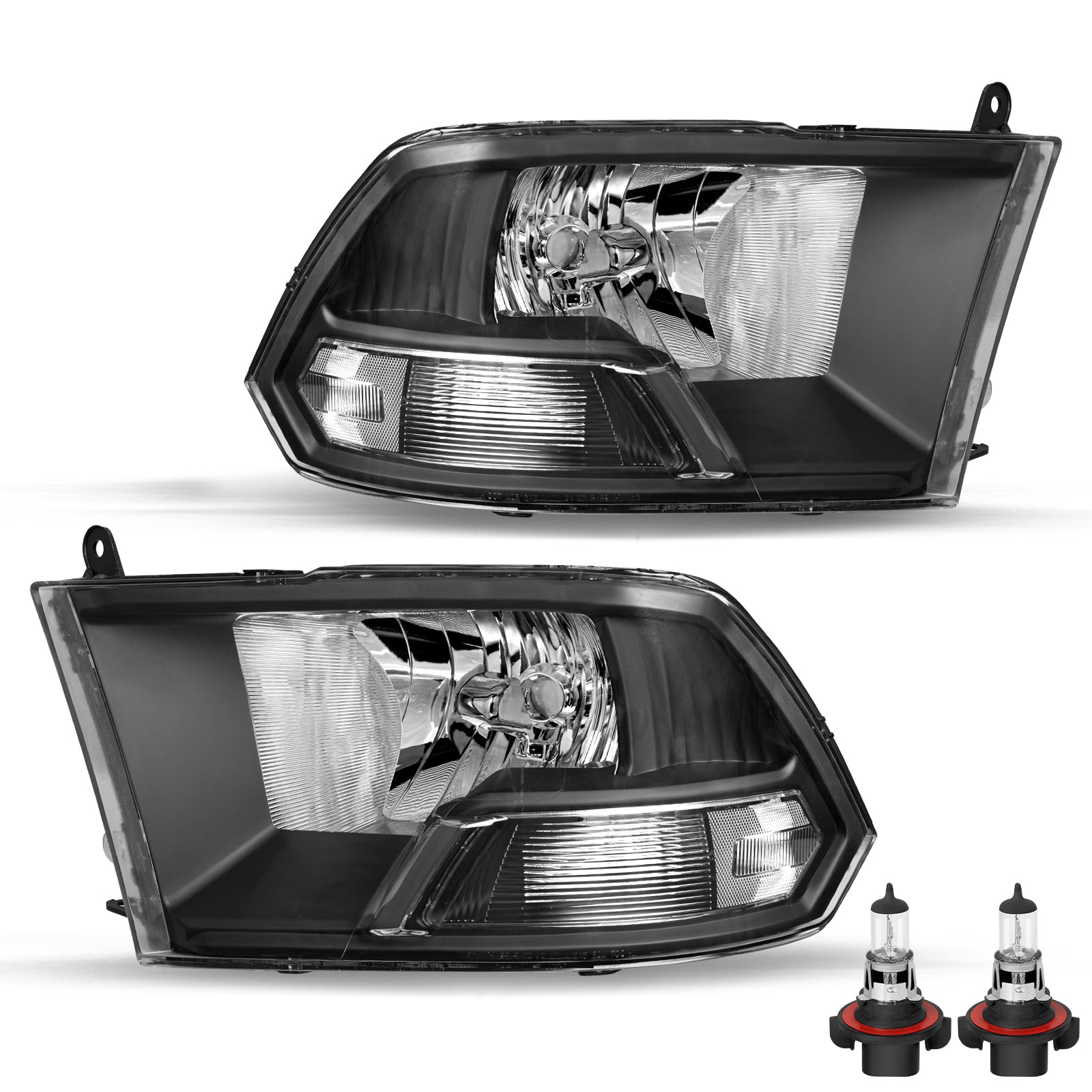 VehicleAid Headlights For 2009-2012 Dodge Ram 1500 2500 3500