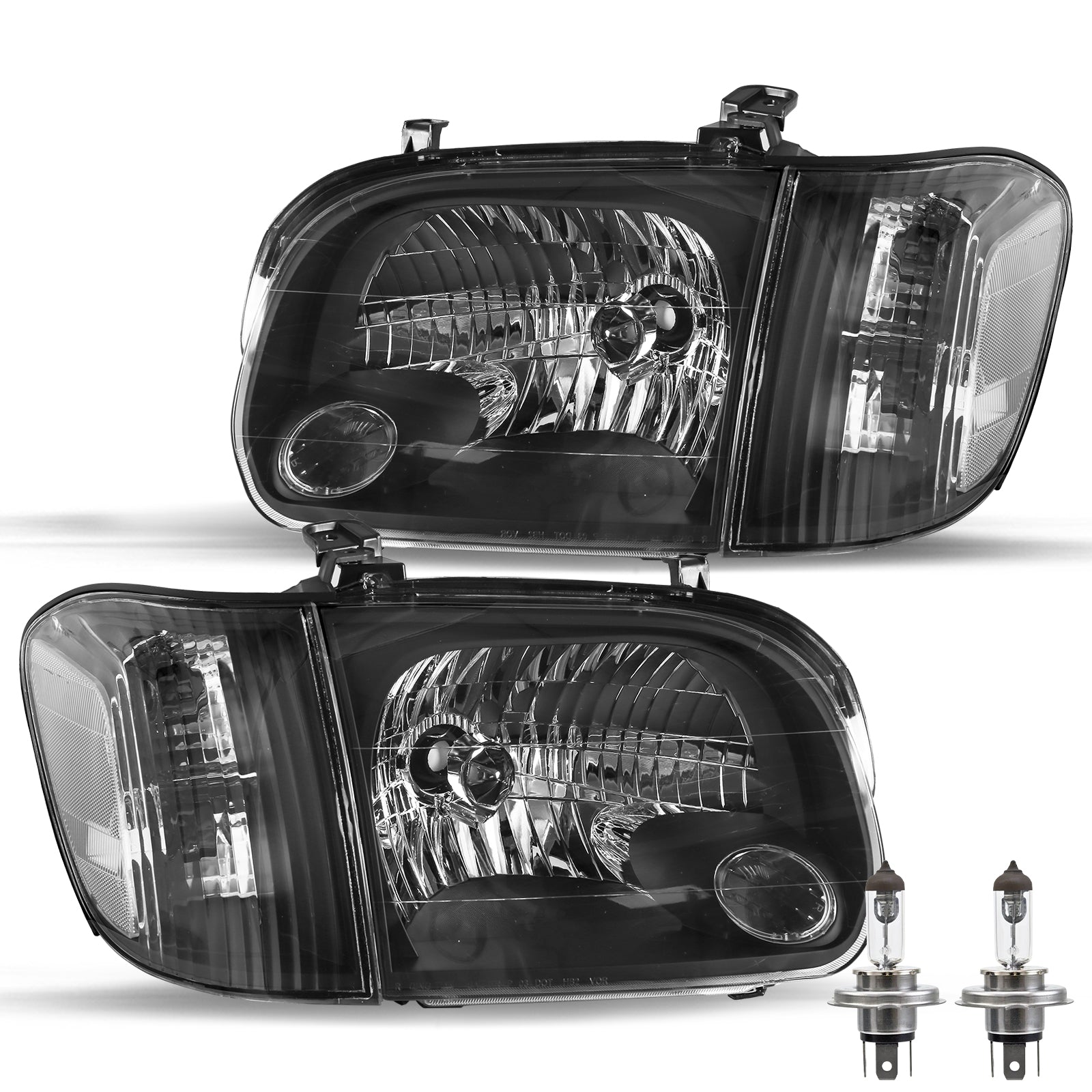 VehicleAid Headlights Assembly For 2005-2006 Toyota Tundra Double / Crew Cab