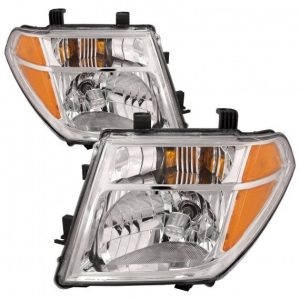 2005-2007 Nissan Pathfinder Headlights - Chrome and Amber