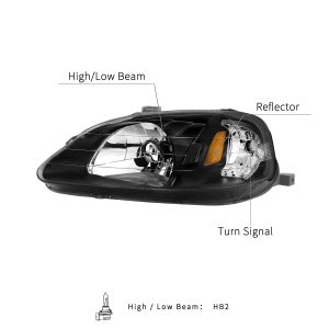 1999-2000 Honda Civic Headlights-2