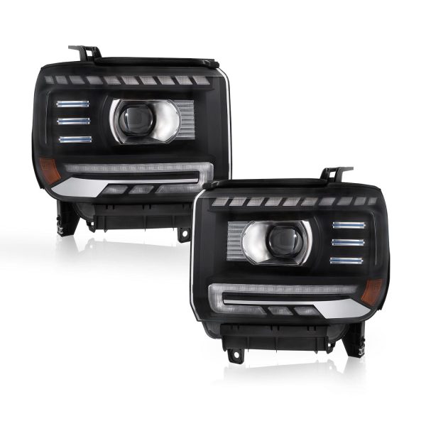 2014-2018 GMC Sierra Full LED Performance Headlights-1